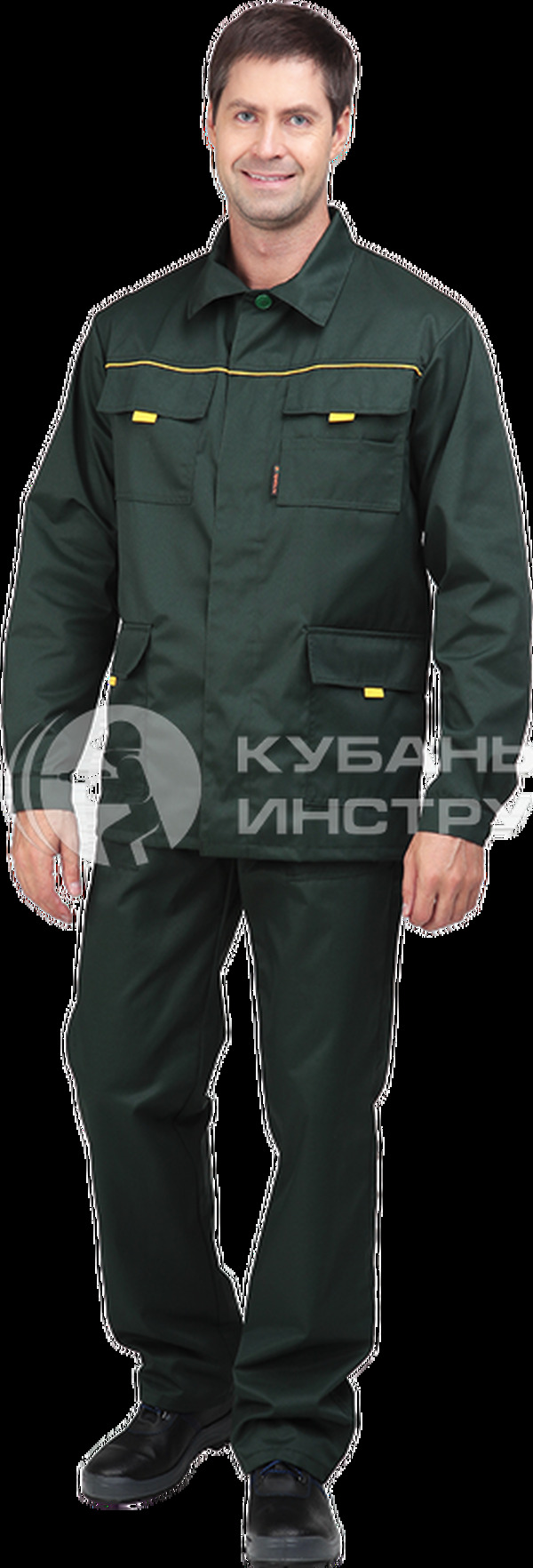 Костюм Вымпел-1 зеленый (куртка+брюки) (88-92, 170-176) Кос 522
