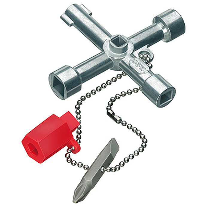 Ключ для электрошкафов Knipex с битой и переходником KN-001103