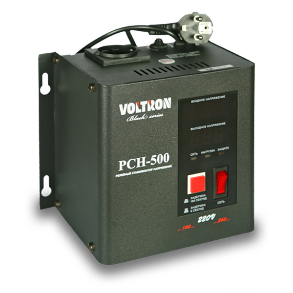 Стабилизатор напряжения Voltron PCH-500 Black Series навесной