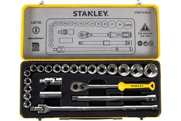 Набор торцевых головок Stanley 1/2" 24 предмета STMT74183-8