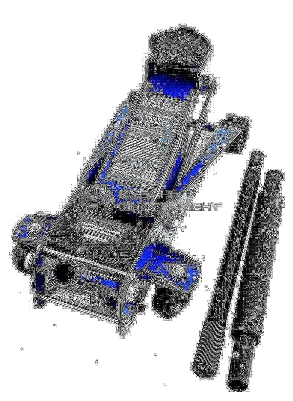 Домкрат подкатной AE&T 3т двухнасосный T31304