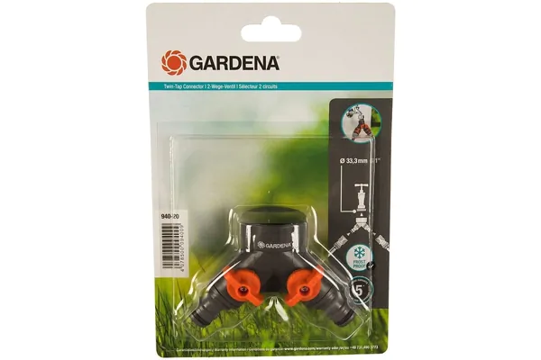 Распределитель Gardena 2-х канальный 1", 3/4" 00940-20.000.00