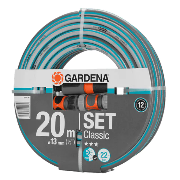 Шланг Gardena Classic 13мм (1/2") 20м+комплект 18004-20.000.00