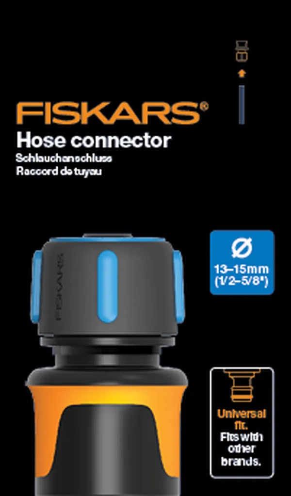 Коннектор Fiskars автостоп13мм-15мм 1/2-5/8 1027072