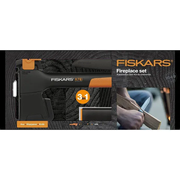 Набор инст-та Fiskars: унив.топор Х7+точилка+нож К40 1059024