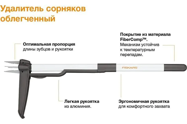 Удалитель сорняков Fiskars облегченный 1020127