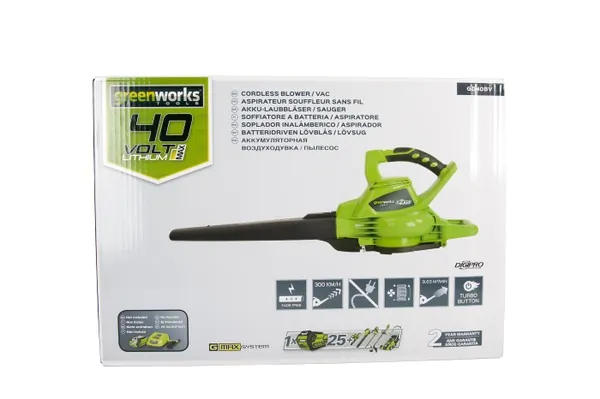 Аккумуляторная воздуходувка GreenWorks GD40BV 24227