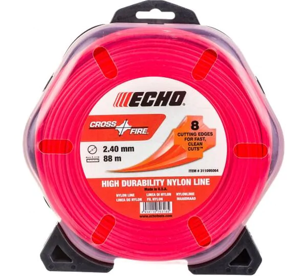 Леска Echo Cross Fire Line 2.4*88м крест C2070138