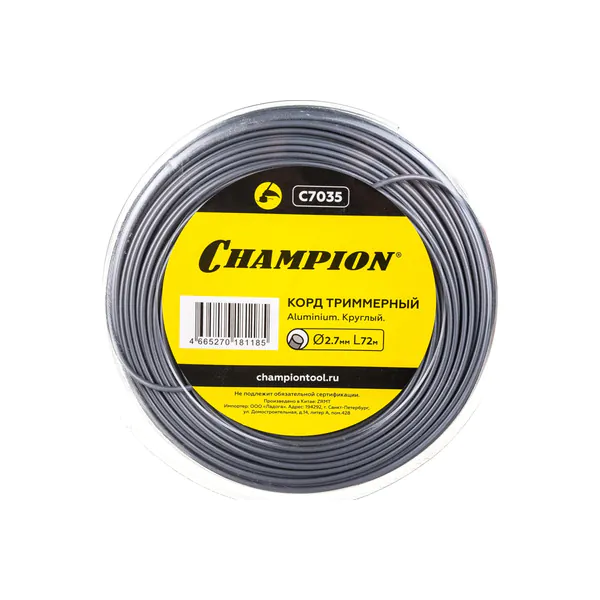 Леска Champion Aluminium 2,7мм*72м круглая C7035