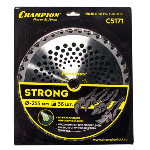 Нож с зубцами из твердого сплава Champion Strong 36/255/25,4 C5171