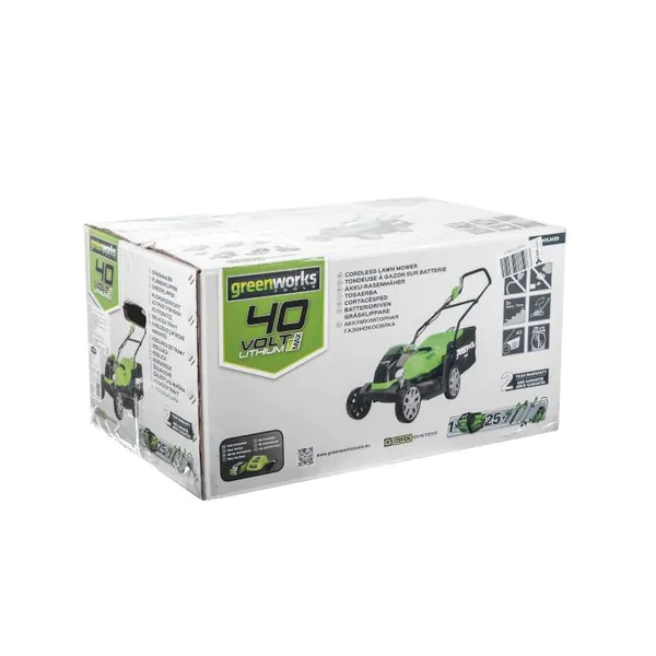 Аккумуляторная газонокосилка GreenWorks G40LM35K 2501907UA