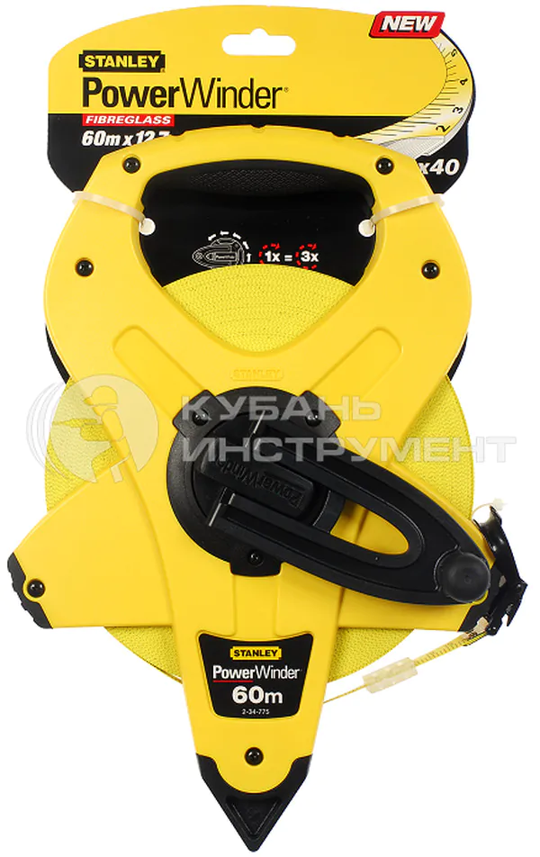 Рулетка геодезическая Stanley Powerwinder 60м 2-34-775