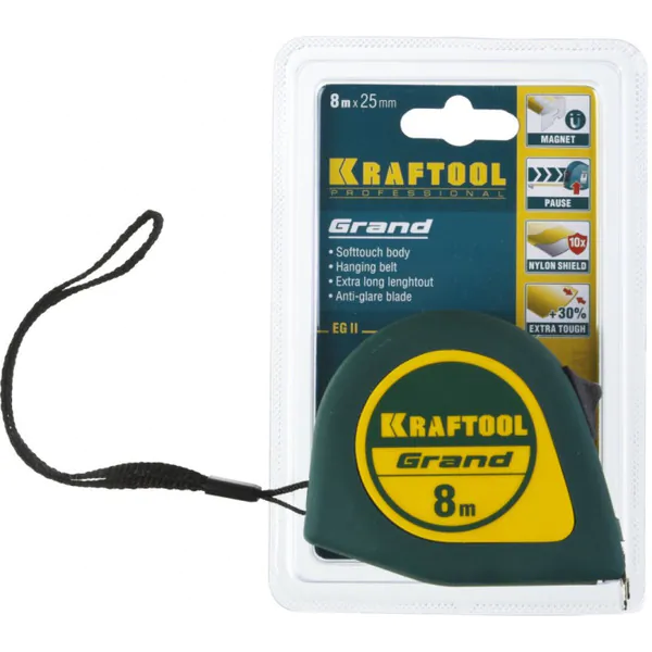 Рулетка Kraftool Grand 8м*25мм 34022-08-25