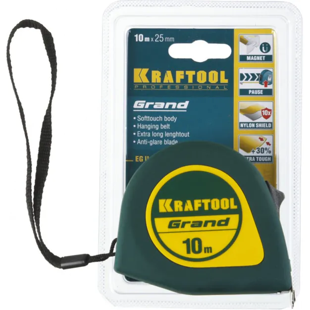 Рулетка Kraftool Grand 10м*25мм 34022-10-25