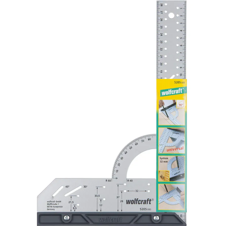 Угольник Wolfcraft разметочный 300мм 5205000