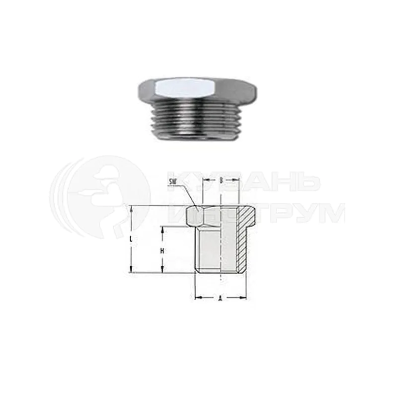 Переходник GAV 1218/6 270/5 М1/2*F1/4" 12012