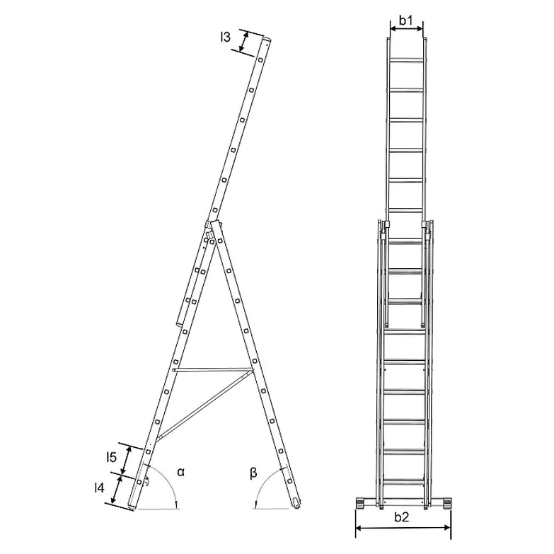 Лестница трехсекционная Krause Tribilo Monte 3*10 129680