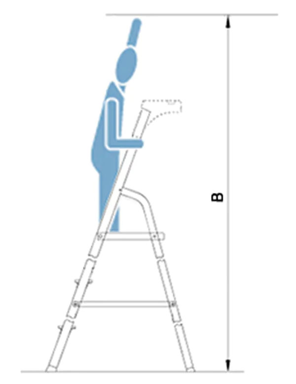 Стремянка алюминиевая Stairs 2 ступени А202