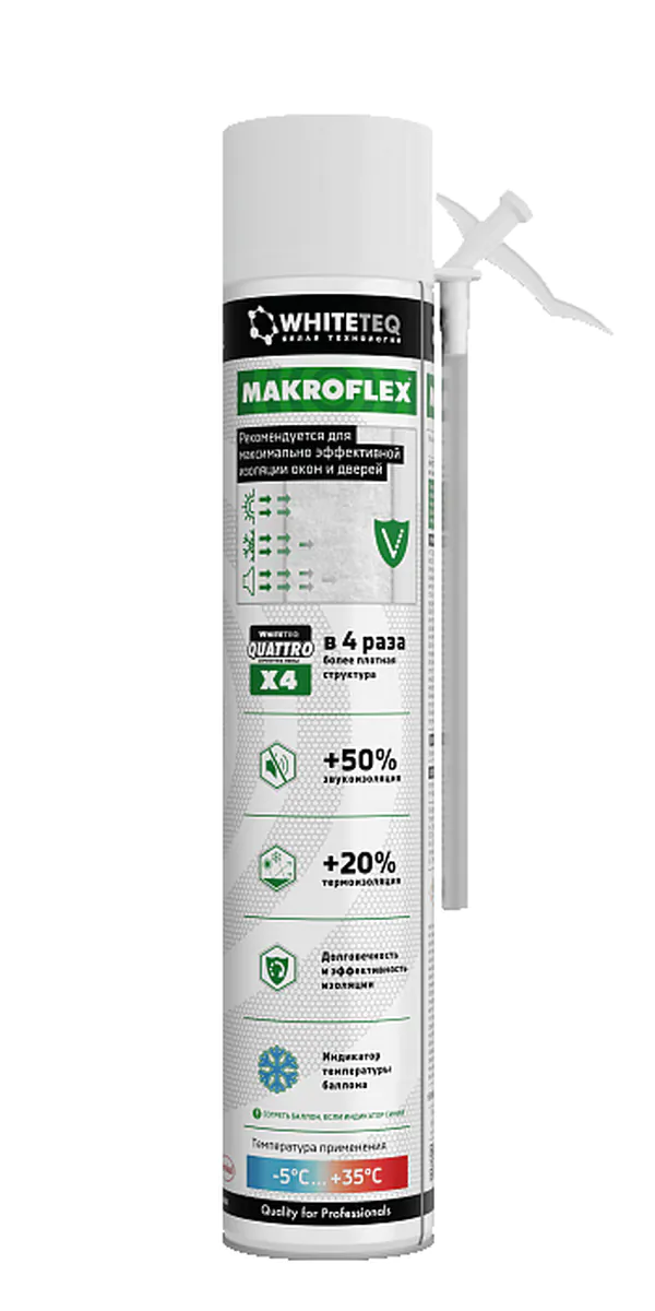 Пена монтажная Makroflex White Teq  СТД (750мл;16шт) 2598467