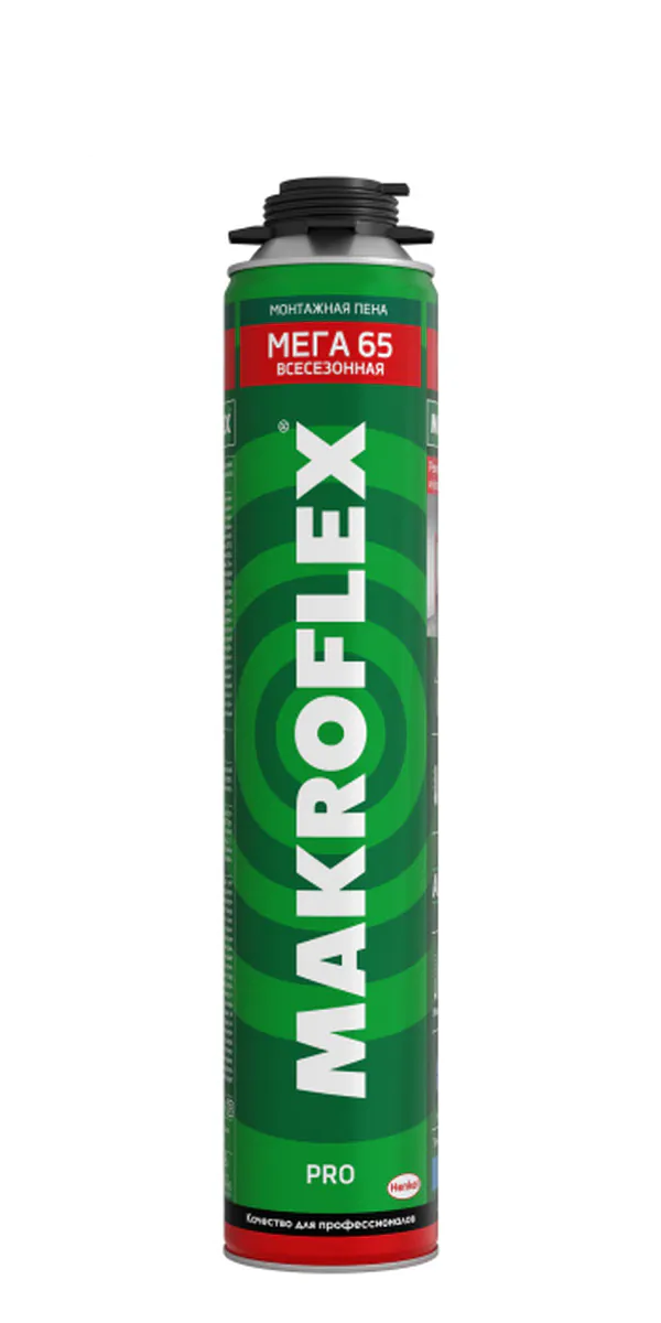 Пена профессиональная «Makroflex Мега» 65 ПРО всесезонная  850мл;16шт  2598439