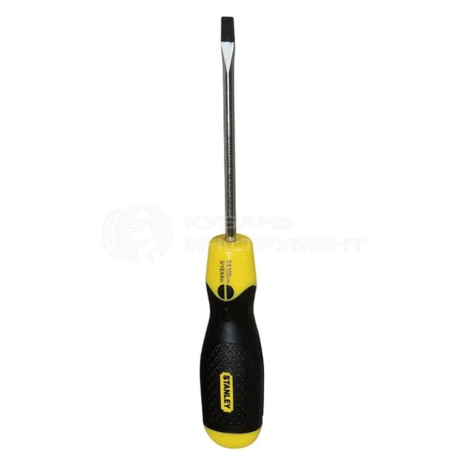 Отвертка Stanley Cushion Grip SL3*75мм 0-64-924