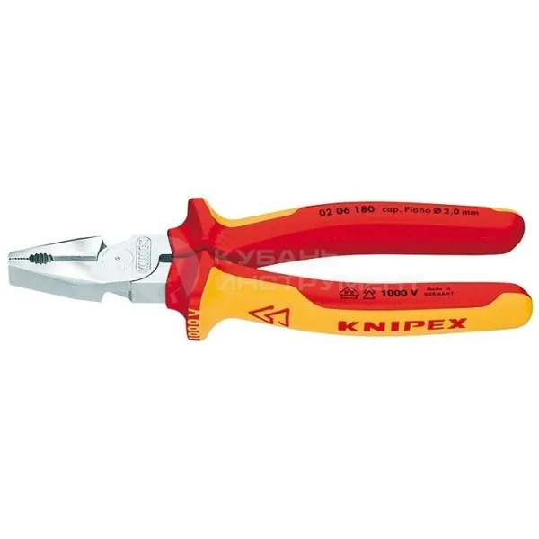 Пассатижи диэлектрические Knipex KraftKombizange 1000V KN-0206180