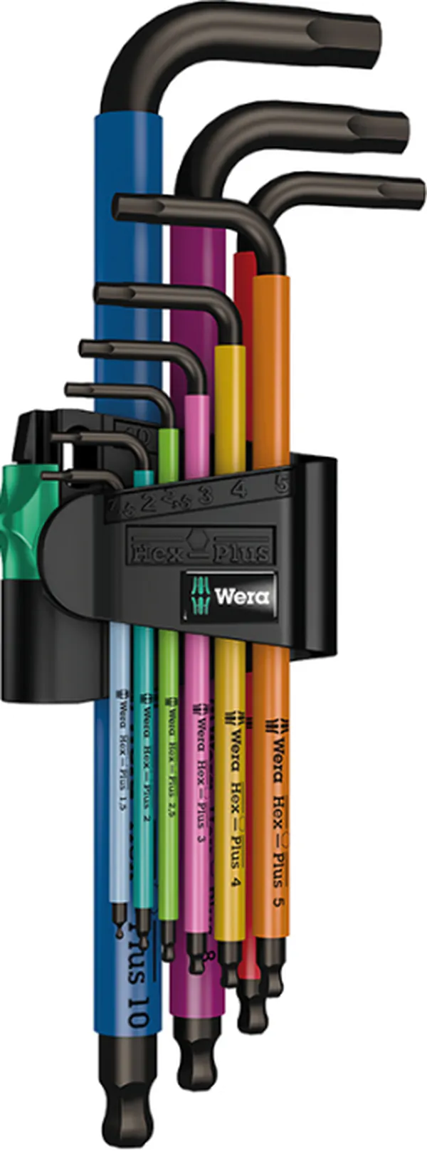 Набор ключей шестигранных Wera Multicolour 1,5-10мм с шаром 9шт WE-022089