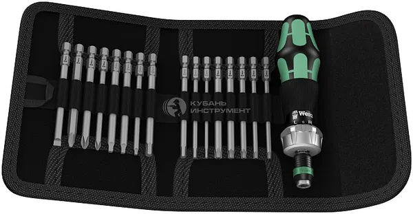 Отвертка наборная Wera Kraftform Kompakt 60RA WE-051040