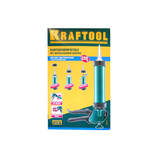 Пистолет для герметика Kraftool Industrial 320мл закрытый 06677_z01