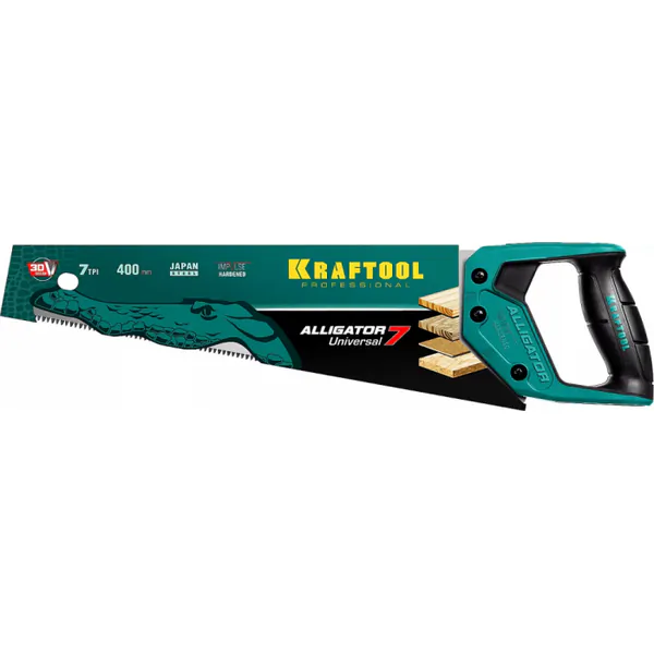 Ножовка универсальная Kraftool Alligator 7*400мм 3D 15004-40_z01