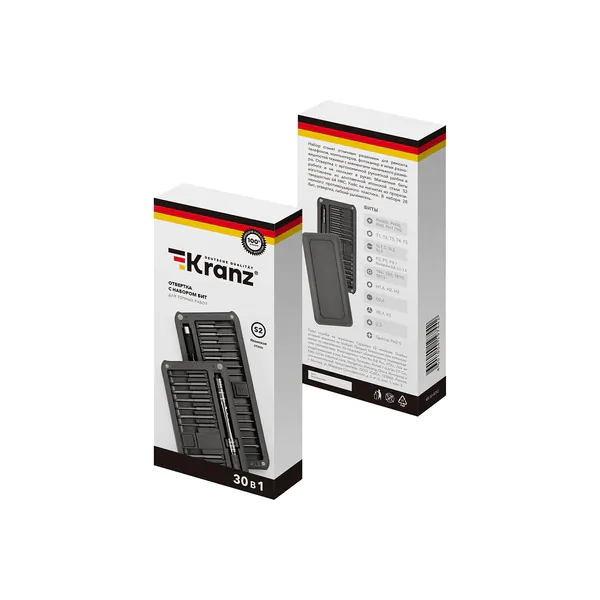 Отвертка наборная Kranz RA-02 30 предм KR-12-4752