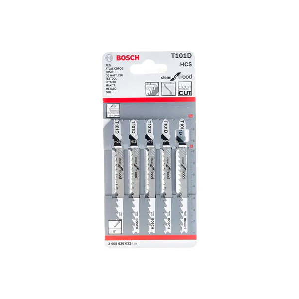 Пилки для лобзика Bosch Т101D  5шт  2608630032