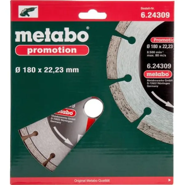 Диск алмазный Metabo 180*22,23мм 624309000