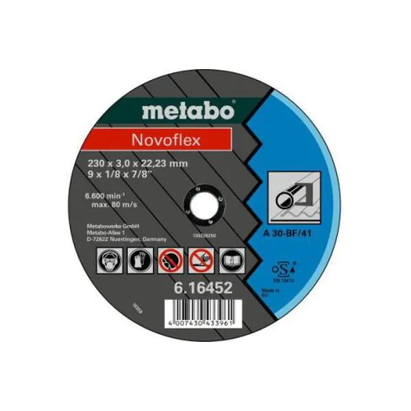 Круг отрезной по стали Metabo 230*3,0*22,23мм 616452000