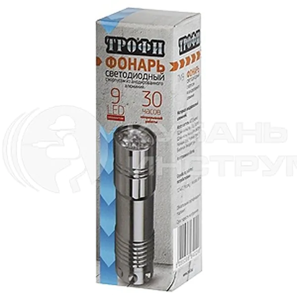 Фонарь Трофи TM9-BL 9xLED алюм 3xAAA 01-00001376