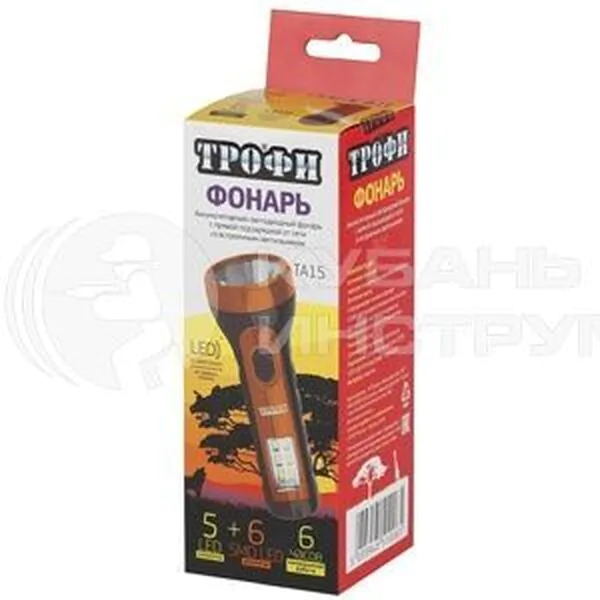 Фонарь Трофи Акку TA15 4V1Ач 2в1 5xLED+6SMD 01-00001371