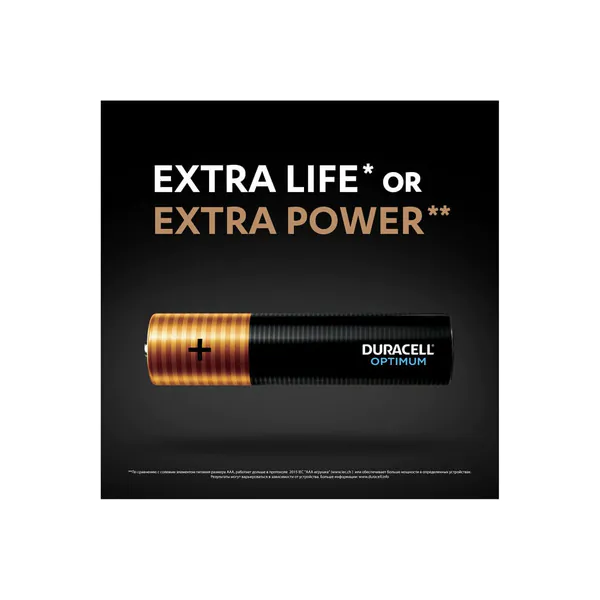 Батарейка Duracell LR03-4BL Optimum Б0056021