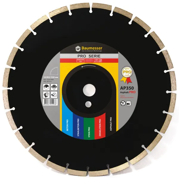 Диск алмазный Baumesser Asphalt PRO 1A1RSS/C3-H 350*3,5/2,5*10*25,4-24 F4 94320005024