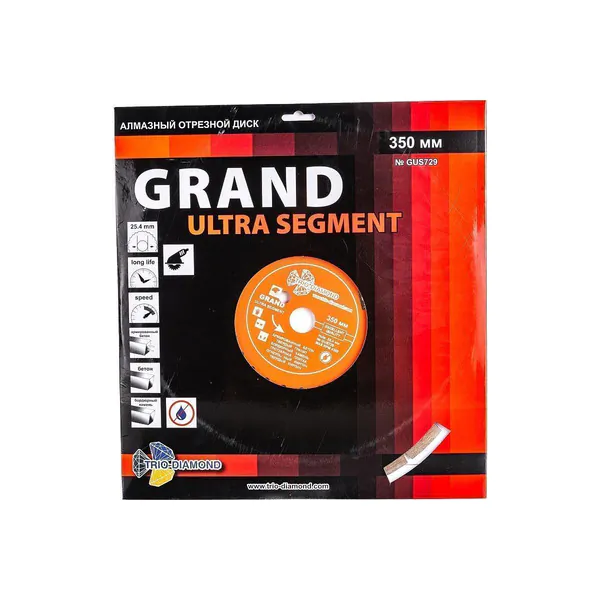 Диск алмазный Trio Diamond Grand Ultra Segment 350*10*25,4мм GUS729