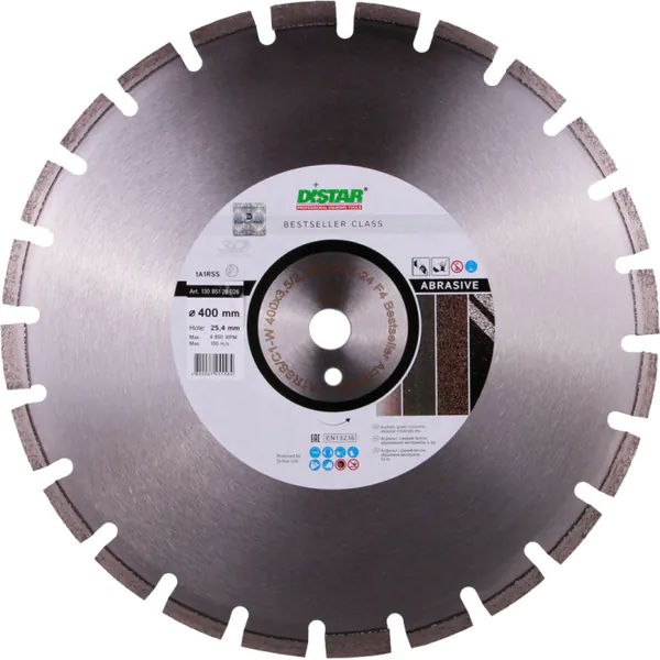 Диск алмазный Distar Bestseler Abrasive 1A1RSS/C1-W 400*3,5/2,5*9*25,4-21 F4 13085129026