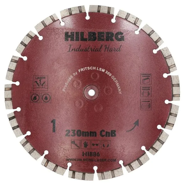 Набор алмазных дисков Hilberg Industrial Hard CnB Laser 230*10мм (для Cut-n-Break) HI886