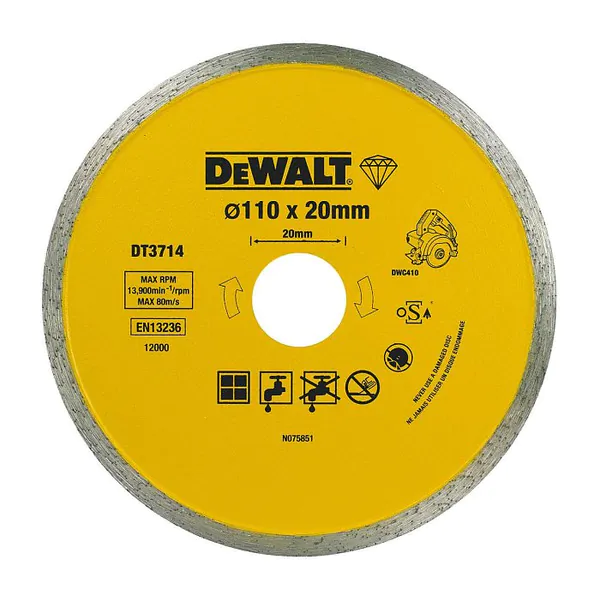 Диск алмазный DeWalt 110*1,6*20мм (для dwc410) DT3714-QZ