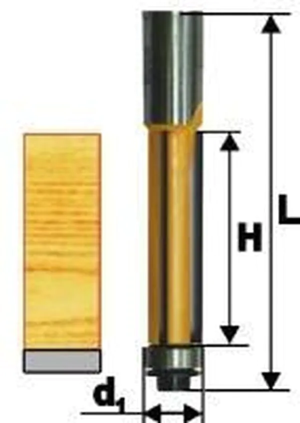 Фреза кромочная прямая Энкор 12,7*25мм хв.8мм по ДСП 28053