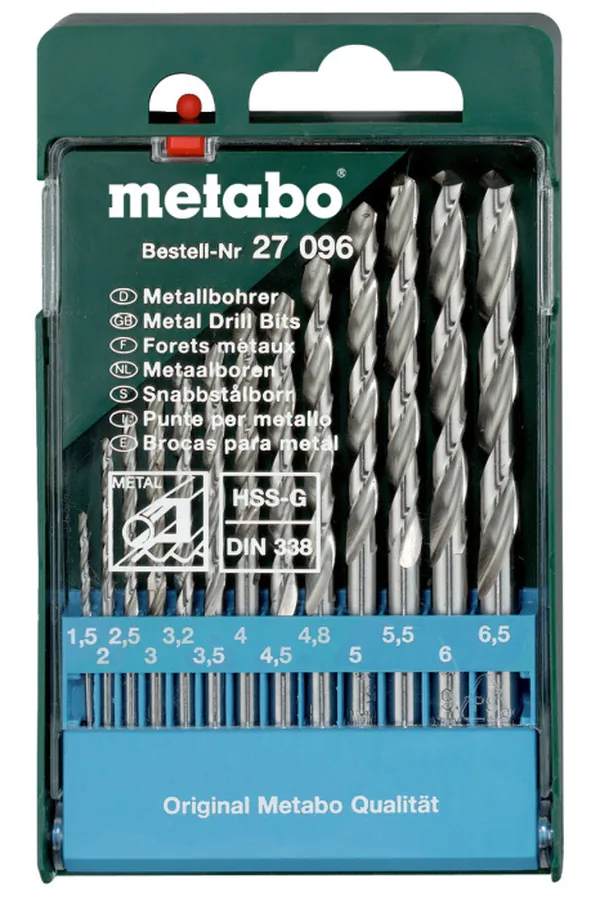 Набор сверл Metabo  13шт  1,5-6,5мм 627096000