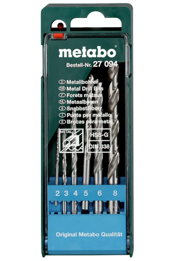 Набор сверл Metabo  6шт  2-8мм 627094000