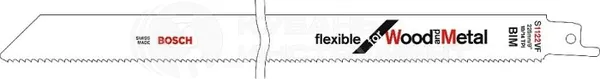 Полотно для сабельной пилы по дереву и металлу Bosch S1122VF 2608656043