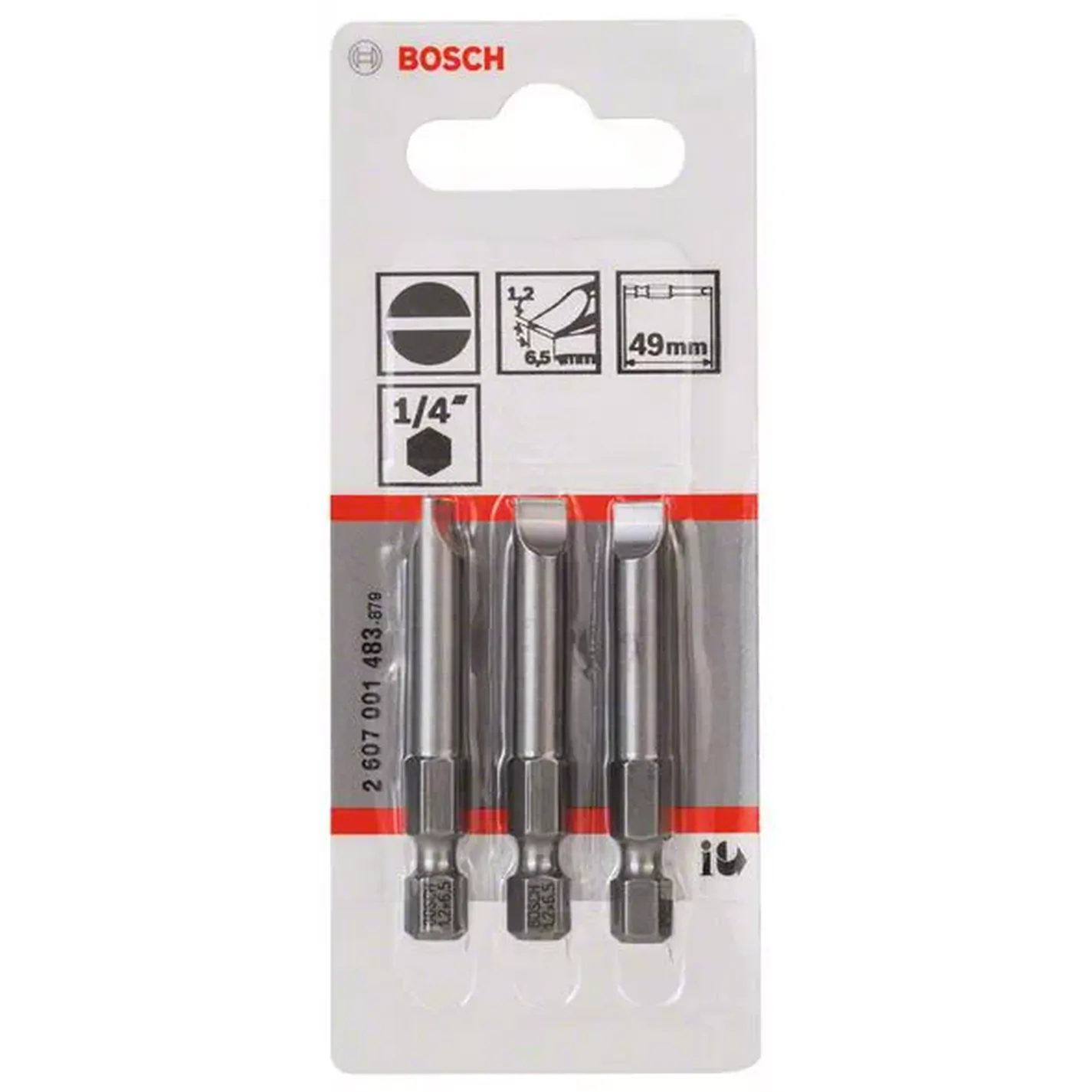 Бита Bosch 3 49мм S 1.2*6.5 XH 2607001483