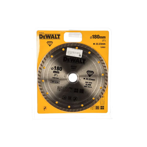 Диск алмазный DeWalt 180*2*22.2мм DT 3772