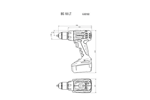 Аккумуляторная дрель-шуруповерт Metabo BS 18 LT 602102650