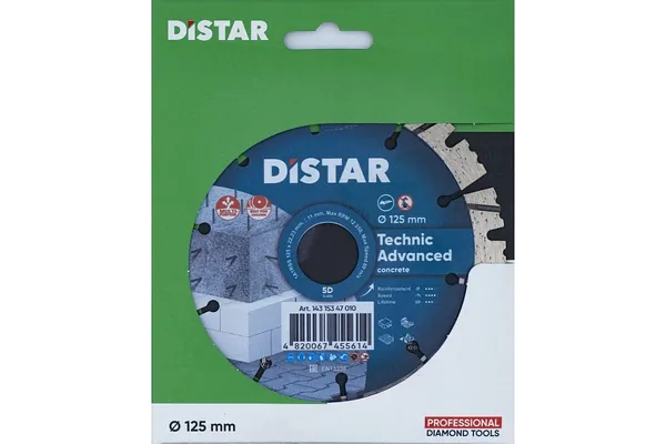 Диск алмазный Distar Technic Advanced 1A1RSS/C3-H 125*2.2/1.4*11*22.23-10 14315347010